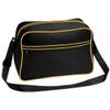 BagBase Retro Adjustable Shoulder Bag (18 Liters) (One Size) (Black/Gold) view 1