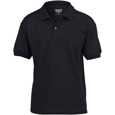 Gildan DryBlend Childrens Unisex Jersey Polo Shirt (XL) (Black)
