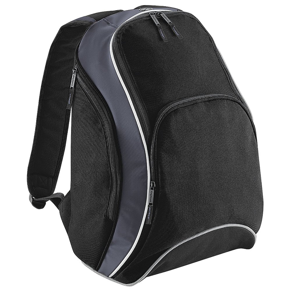 BagBase Teamwear Backpack/Rucksack (21 Liters) (One Size) (Black/Grey/White)