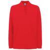 Fruit of the Loom Mens Premium Long Sleeve Polo Shirt (L) (Red) view 1
