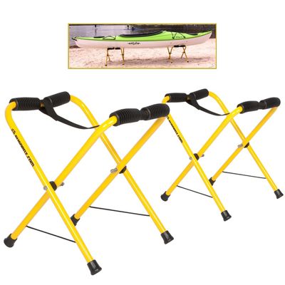 Suspenz Folding Kayak Stand, Small Portable Racks for Kayaks, Canoes & SUPs - 150 lb Capacity - 22-1818