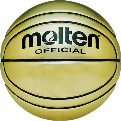 Molten BG-SL7 Presentation or Autographs Basketball | Faux Leather | Not Suitable for Play | Size 7 | Gold