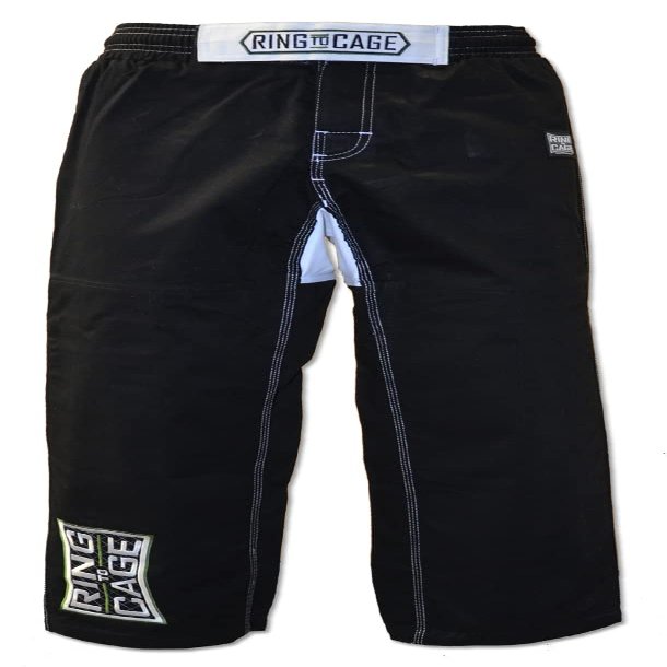 Ring to Cage Hybrid Flex Panel Gi Pant for Jiu Jitsu, Grappling, (Black, A1)