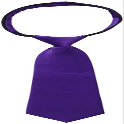 American Exchange Big Boys' Solid Zipper Tie, Purple, 12 Inch