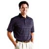 Monterey Club Men's Fillmore Stripe Texture Polo Shirt #1623 (Black/Grape Soda, Large) view 1