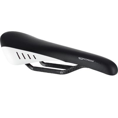 Fi'zi:k Gobi XM Carbon Carbon Braided Saddle Black/Glossy White, One Size
