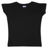 Rabbit Skins Toddler Fine Jersey Ribbed Collar T-Shirt, Black, 2T view 1