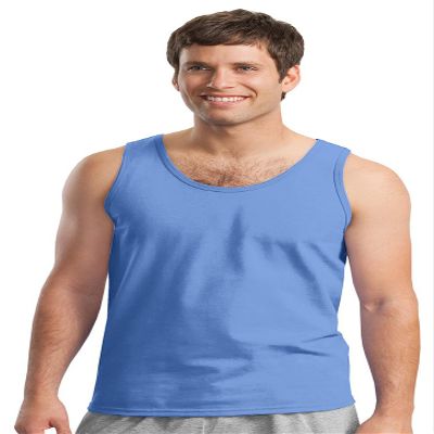 Gildan mens Ultra Cotton 6 oz. Tank(G220)-CAROLINA BLUE-S