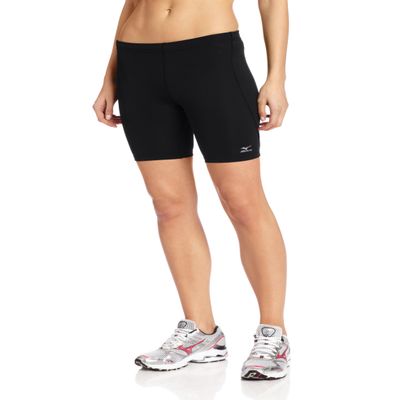 Mizuno Running Women's DryLite Inspire Mid Tights, Black, Large
