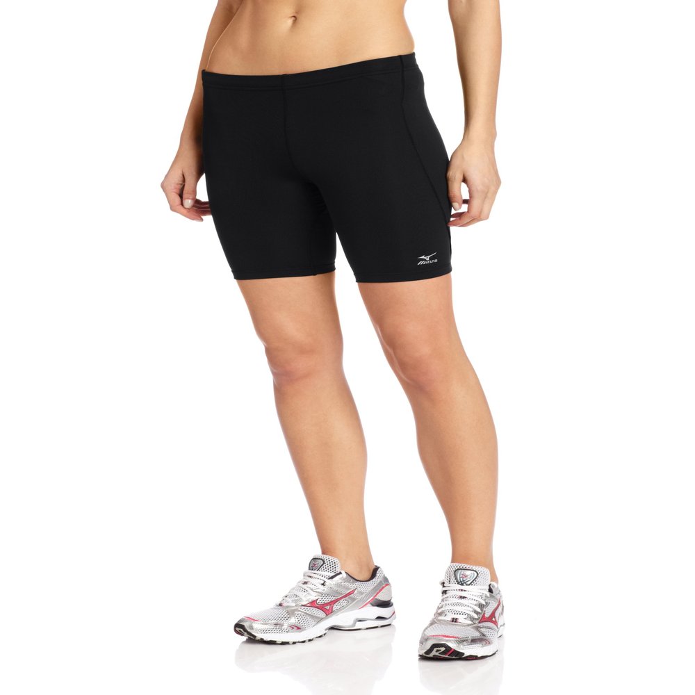 Mizuno Running Women's DryLite Inspire Mid Tights, Black, Large
