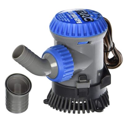 TRAC-Outdoor Products 800 / 1100 GPH Bilge Pump - Ideal for All Watercraft - Designed for Easy Installation and Retrofitting (69301), Multi-Color