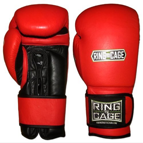 Leather Deluxe MiM-Foam Sparring Gloves - Single Strap - 14oz to 50oz (14oz)