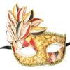 Griffin Trader Cascade Harlequin Red & Black Halloween Mask Mardi Gras Venetian Costume view 1