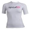Rip Curl Cloudbreak Short Sleeve Rash Guard Shirt, Small, White view 1