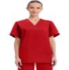 Cherokee Big and Tall Originals Unisex V-Neck Scrubs Shirt, Red, XX-Large view 1