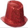 Be Wicked Women's Sequin Fedora Hat, Red, One Size view 2