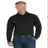 CornerStone Unisex Select Long Sleeve Snag-Proof Tactical Polo | Tough & Reliable Collared Work Shirt for Men & Women Black view 1