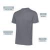 Augusta Sportswear Men's Wicking T-Shirt, Medium, Graphite view 4