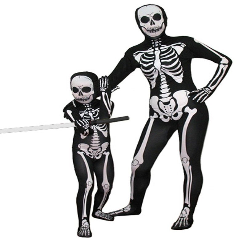 AltSkin Full Body Stretch Fabric Suit (S, Skeleton)