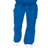 Koi James Elastic Men's Scrub Pants with Zip Fly and Drawstring Waist, Royal, Small view 2