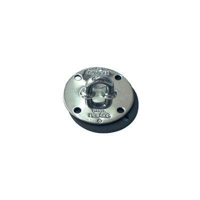 Nautos #91060-3/8" -Stainless Steel Round Base with Aluminum Under Deck Plate- Sailboat Hardware