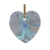 CERCEAU VALENTINE Gold Plated Aquamarine AB Heart Crystal Clip On Earrings view 2