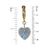 CERCEAU VALENTINE Gold Plated Aquamarine AB Heart Crystal Clip On Earrings view 3