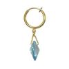 CERCEAU VALENTINE Gold Plated Aquamarine AB Heart Crystal Clip On Earrings view 4