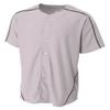 A4 Mens Warp Knit Baseball Jersey, 3XL, Gray/Black view 1