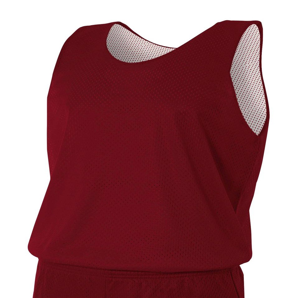 A4 Mens Reversible Mesh Tank Top | Cooling Dry Wick Shirt | High-Performance Moisture-Wicking Sleeveless Tee | Multisport Active Wear | Gym, Workout, Sports, & Running Top | Cardinal/White