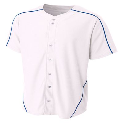 A4 N4214-WHR Warp Knit Baseball Jersey, 3X-Large