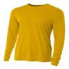 A4 Youth Cooling Performance Crew Long Sleeve T-Shirt, Gold, Small view 1