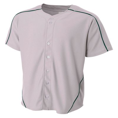 A4 N4214-GYF Warp Knit Baseball Jersey, 3X-Large