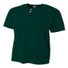 A4 Mens 2-Button Mesh Henley, Small, Forest view 1