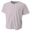 A4 Mens Warp Knit Baseball Jersey, 3XL, Grey view 1