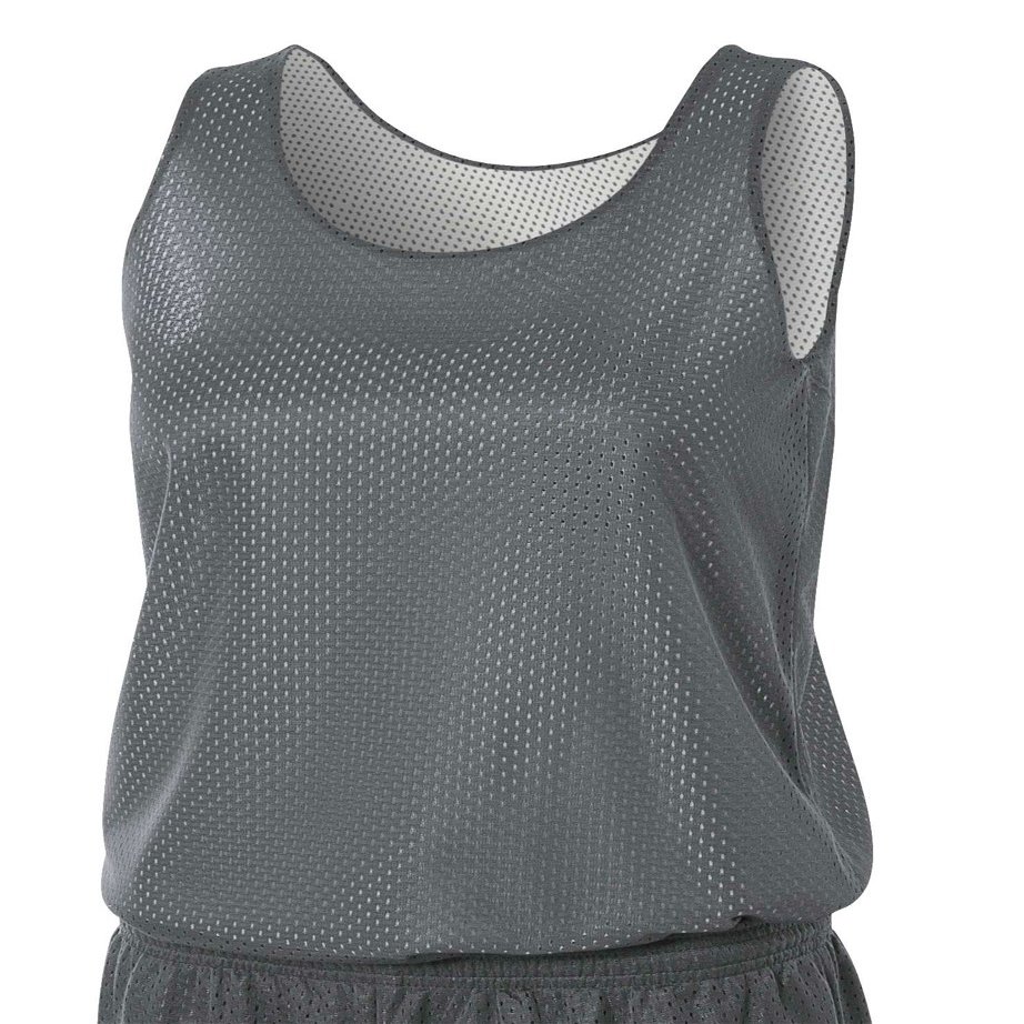 A4 Womens Reversible Mesh Tank, 2XL, Graphite/White
