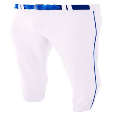 A4 Mens Pro-Style Elastic Bottom Baseball Pant, Small, White/Royal
