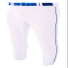 A4 Mens Pro-Style Elastic Bottom Baseball Pant, Small, White/Royal view 1