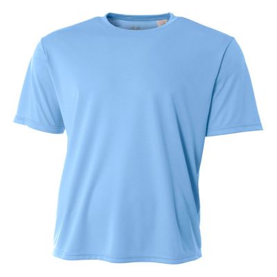 A4 Youth Cooling Performance Crew Short Sleeve T-Shirt, Light Blue, X-Large