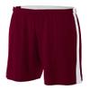 A4 NB5284-MRW Reversible Moisture Management Shorts, 8"/Large, Maroon/White view 1