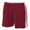 A4 NB5284-CRW Reversible Moisture Management Shorts, 8"/Large, Cardinal/White view 1