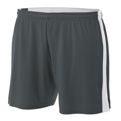 A4 NB5284-GPW Reversible Moisture Management Shorts, 8"/Medium, Graphite/White