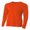 A4 Men's Cooling Performance Crew Long Sleeve T-Shirt, Athletic Orange, Small view 1