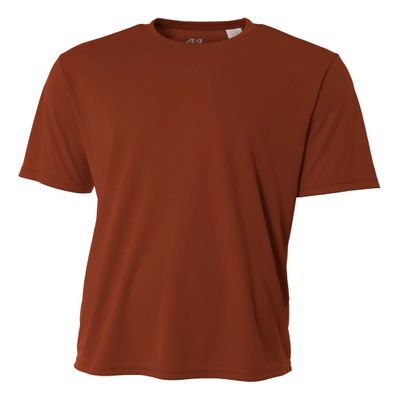 A4 Youth Cooling Performance Crew Short Sleeve, Texas Orange, Small