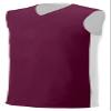 A4 Youth Reversible Moisture Management Muscle Tee, Maroon/White, X-Large view 1