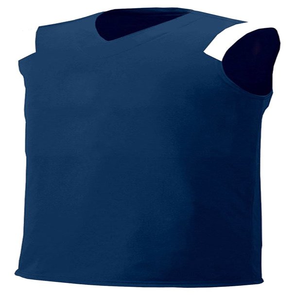 A4 Mens Moisture Management v-Neck Muscle Shirt, 3XL, Navy/White