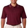 8406 UltraClub Men's Sport 2-Tone Polo , Maroon/ White , Large view 1