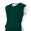 A4 Youth Reversible Moisture Management Muscle Tee, Forest/White, X-Large view 1