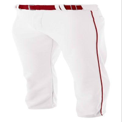 A4 Mens Pro-Style Open Bottom Baseball Pant, 3XL, White/Cardinal