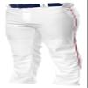 A4 Mens Pro-Style Open Bottom Baseball Pant, 3XL, White/Cardinal view 2